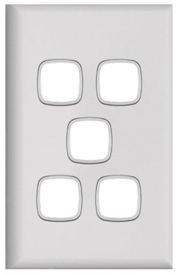 HPM Excel 5 Gang Grid and Plate XL770/5GPLWE