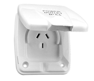 CLIPSAL AUTO SWITCHED WEATHERPRROF 10A DOUBLE POLE CARAVAN GPO OUTLET 10DWP