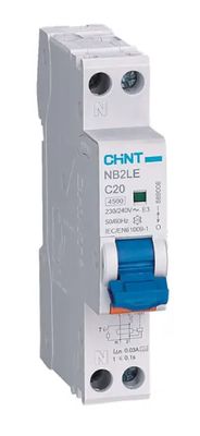 1 POLE 40A RCBO 1P+N 30mA C CURVE 6KA TYPE A NB2LE 252639