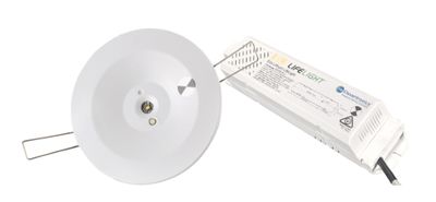 LIFELIGHT RECESSED EMERGENCY LED LIGHT D40 CLASSIFICATION SPITFIRE ELIFE-X-LI