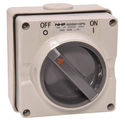 NHP 10A 3 POLE ISOLATION SWITCH ISOLATOR IP66 ISOSW310PG