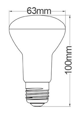 9W E27 R63 LED Globe 6500k Daylight Cool white for bathroom unit