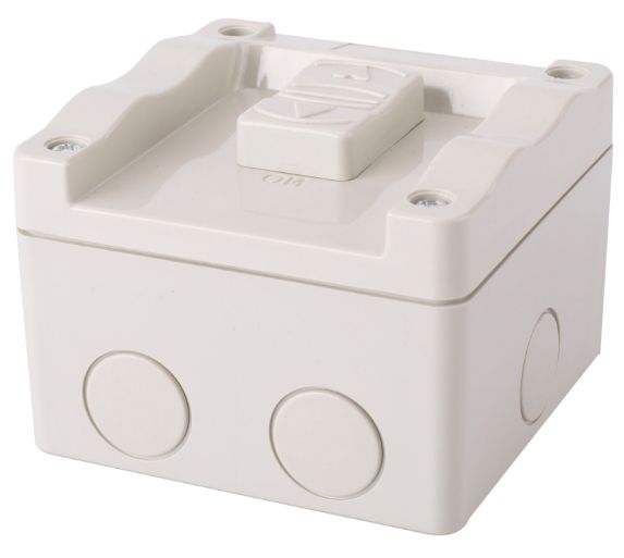 Weatherproof 1 Gang Switch IP56 16A rated WP1GS WPSH1N