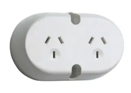 Double Surface socket outlet 10A Twin Plug base 414-WE type