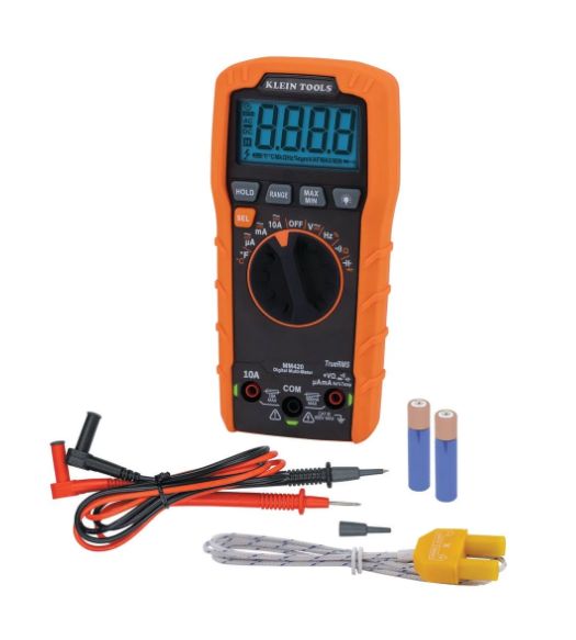 Klein Tools Auto Ranging Digital Multimeter 600V 10A MM420