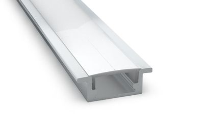 Winged Leap Aluminium Extrusion profile for LED strip 17mm x 7mm x 4meter long Silver
