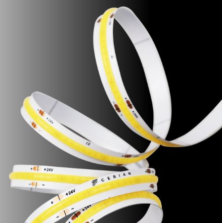 COB Fexi Led strip 8W per meter 24VDC IP20 8mm wide 4000K 5m long