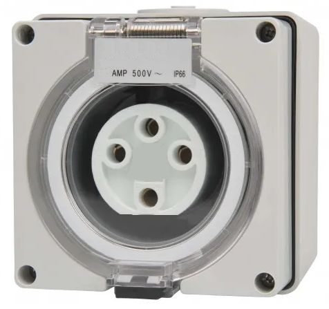 4 Pin 32A socket outlet with base 56 series type IP66