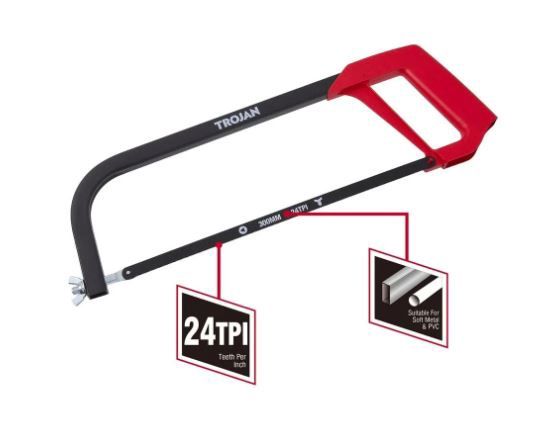 Hacksaw 300mm Tubular Hack Saw with 24TPI blade