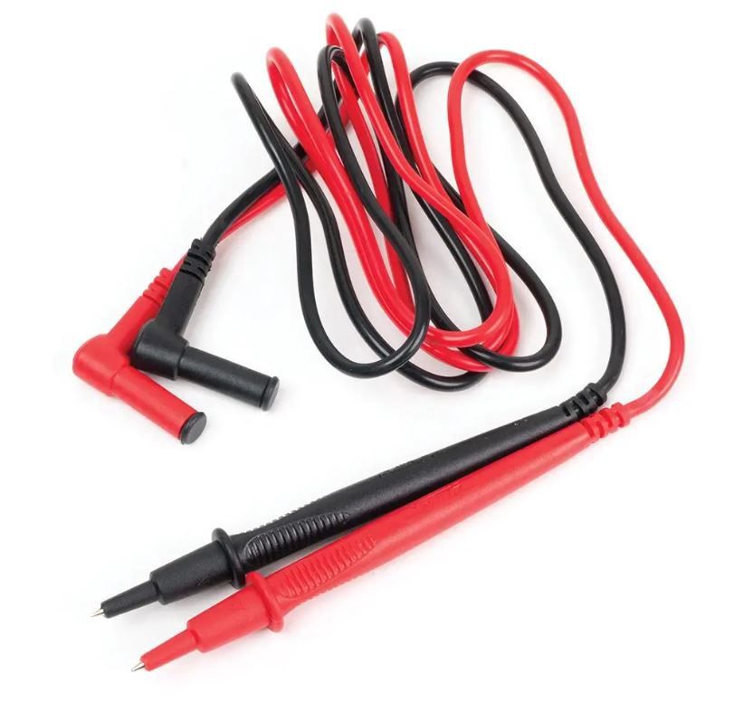 Multimeter Test Lead probe pair 4mm angled banana plug 10A 1.2m