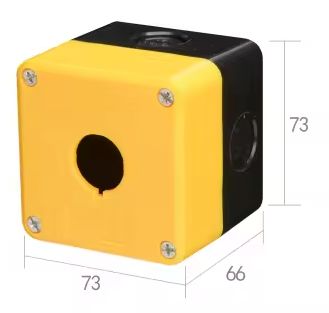 Enclosure 22mm hole for 1 switch yellow IP54 with seal yellow