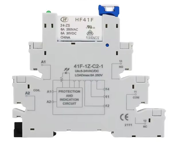 LCTC Relay HF41F 24-ZS 24V DC coil With base