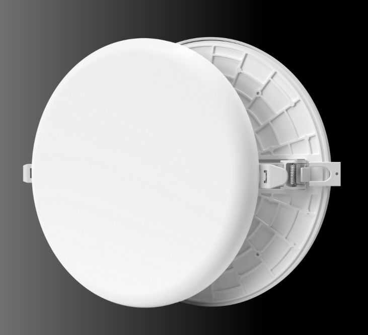 Frameless Recessed LED panel downlight 36W Tri-color CCT 70mm to 205mm  Adjustable cutout CE.FR20-36