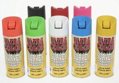Survey marking paint Fluro Green 350gm Aerosol ULTUSMFGN