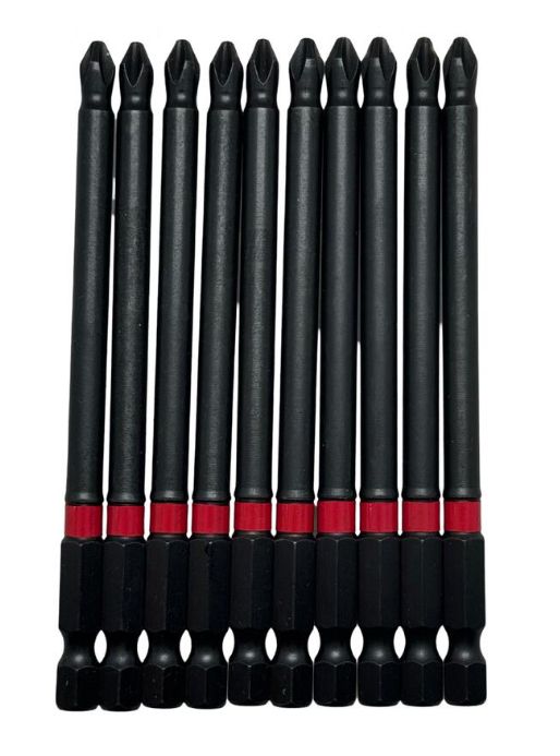 IMPACT DRIVER BIT PH2 100MM SET OF 10