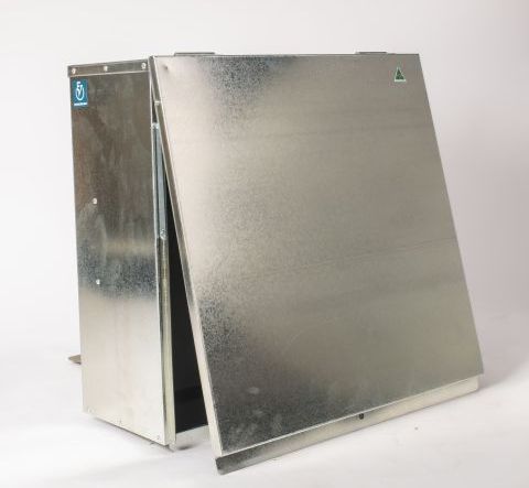 Premium NSW/ACT Standard 600mm x 600mm x 265mm meter box with temporary board black hook kit