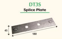 Splice Plate Galvanised GB 180mm x 45mm Dia 11mm x 2 holes DT3SG