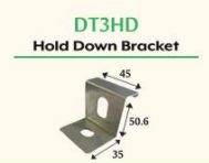 Hold Down Bracket Galvanised GB Dia 11mm x 2 holes DT3HD