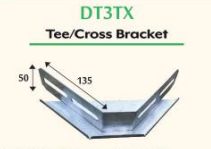 DT3 TX Tee cross bracket Galvanised GB DT3TX