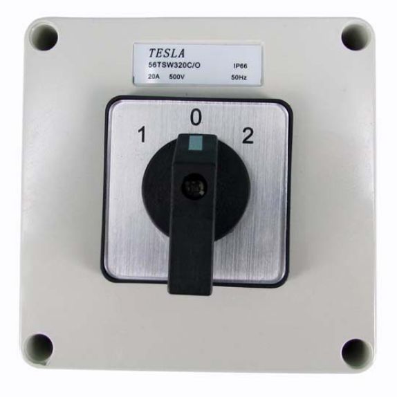 3 pole 20A Changeover switch with enclosure IP66 TSW320CO
