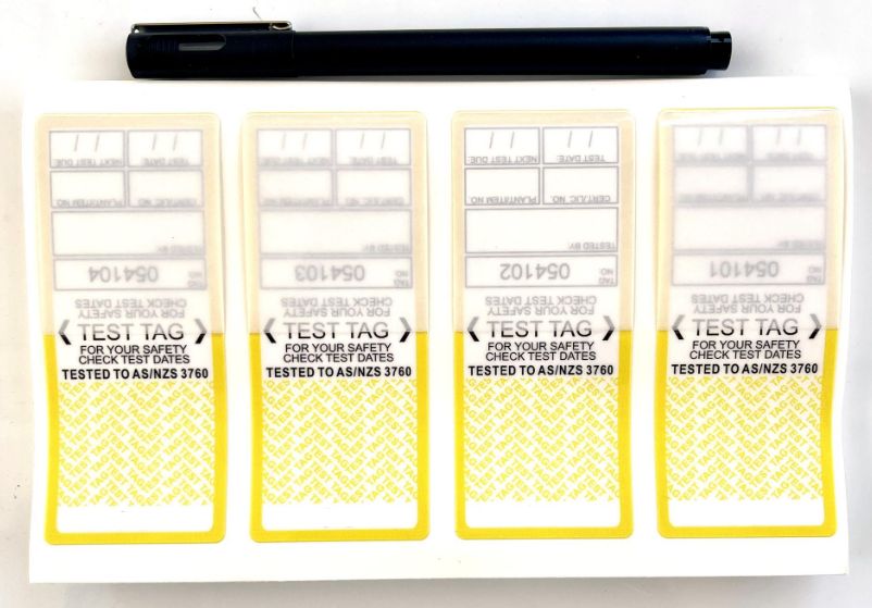 Self Laminating Test Tag Including Industrial Marking Pen Yellow Pack Of 100
