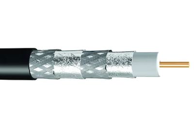 RG6 Quad Shield Coaxial Cable roll of 305m Black AQ-GN0001