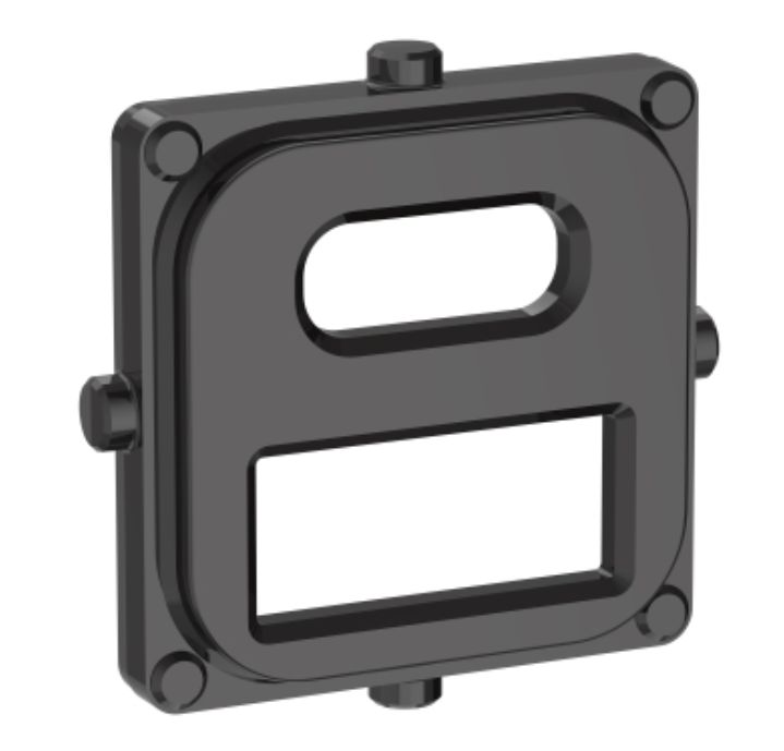 Clipsal Iconic USB type A+C mech cap Black 40E2USBACCAP-BK