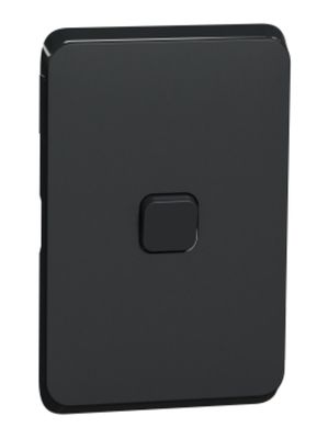 Clipsal Iconic 1 Gang switch skin cover Extra Black 3041C-XB