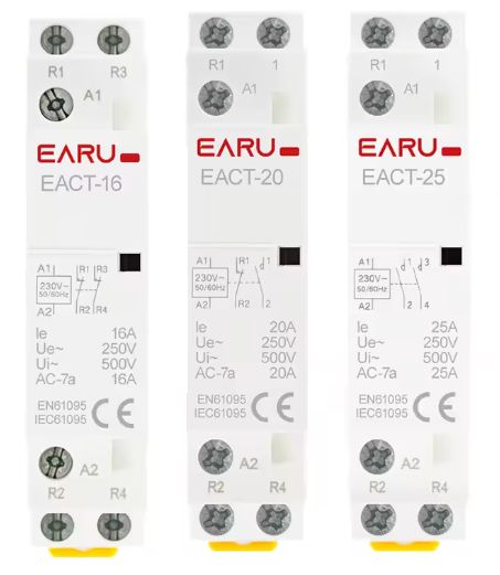 Modular relay contactor 230V Coil 2NO Contacts EACT-25