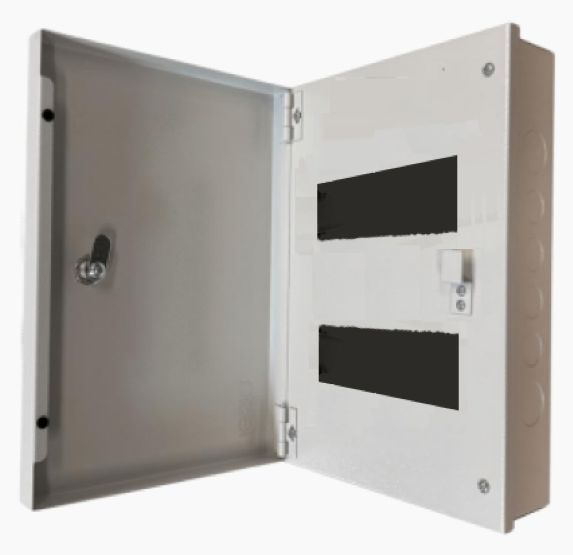 24 Pole Metal Load Centre Enclosure lockable with neutral and earth links TESMDB24