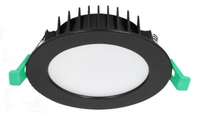 13W Downlight Black Flat Face Tri-colour CCT Dimmable BLAZE TLBL34510BD