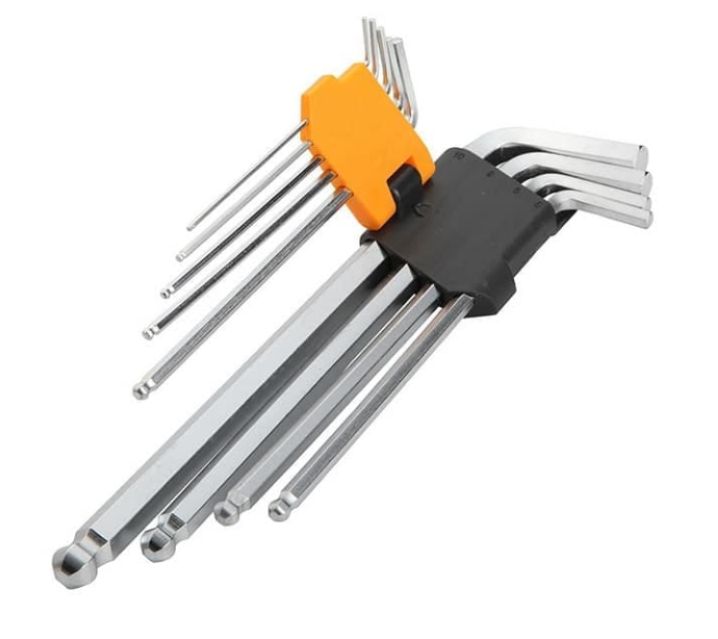 9PCS BALL POINT EXTRA-LONG ARM HEX KEY SET