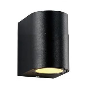 Round Fixed Down Wall Pillar Light Black ST5022-BK