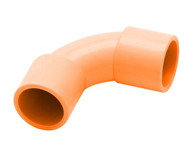 20mm Plain PVC HD Orange Solid Elbow SE20C-O SE20-O