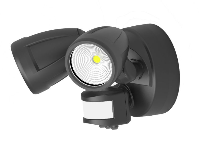 Bandit LED Security Light Double Head with Sensor Black MLXB3452MS