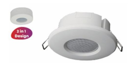 360° PIR Infrared Motion Sensor 2 in 1 surface or Recessed Flush mount TLEYS01