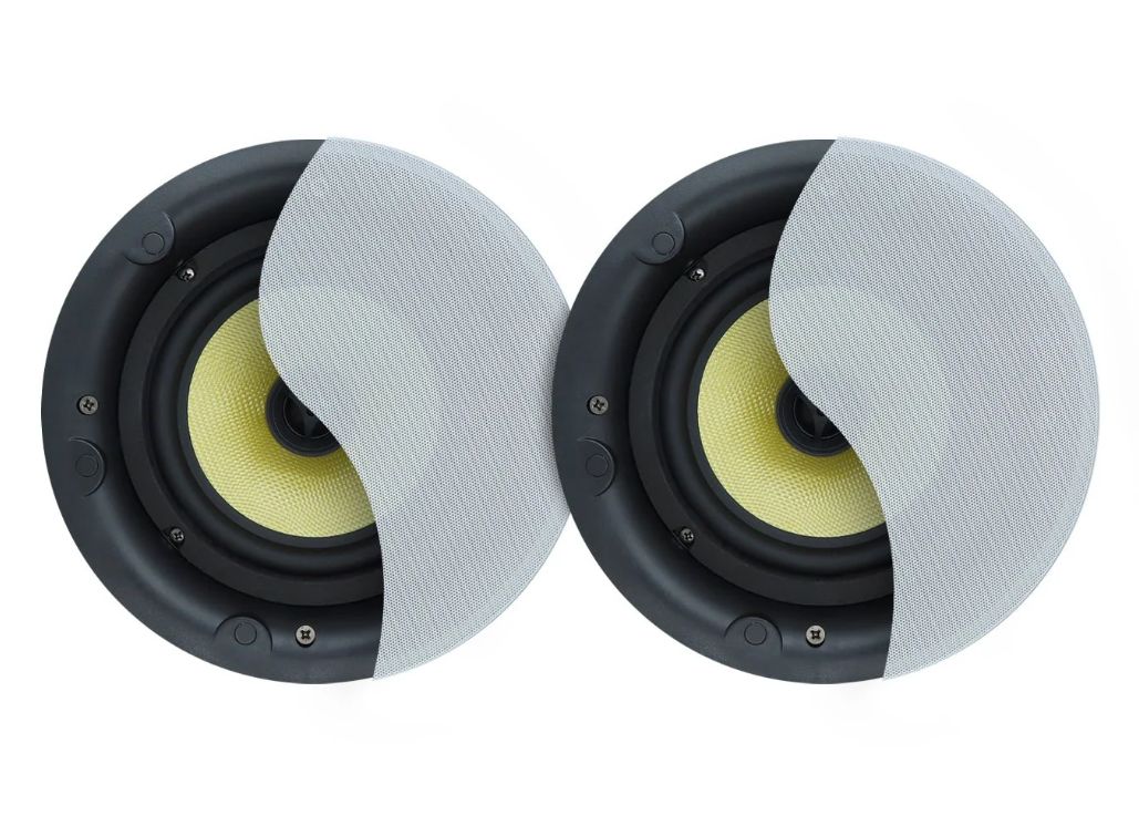 Weconic 6&quot; Rimless 160W Ceiling Speakers Pair Commercial Grade White LGC63