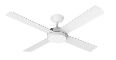 Proton DC 48″ 4 Blade WHITE Ceiling Fan + 24w LED Light MPDC1243W
