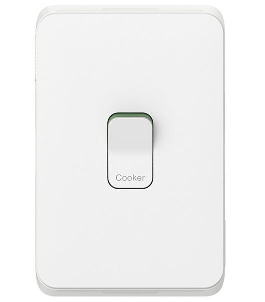 Clipsal Iconic 45A Single Pole Cooking Appliance Isolator Switch Vertical 3041/45-VW