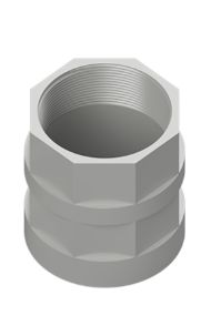 50mm Plain to Screw Conduit Coupling Grey COUP-50G/PS