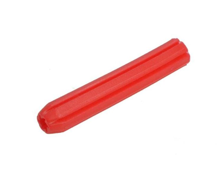 RED Wall Plug 6mm x 25mm pack of 100 pieces TUFPWP625