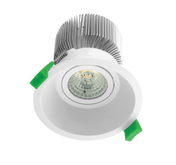 13W LED Gimbal Deep Recessed Adjustable Downlight Dimmable 3000k White body DL9530-WH3K