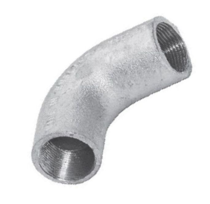 25mm Threaded Metal Galvanised Cast Iron Elbow M-SE25