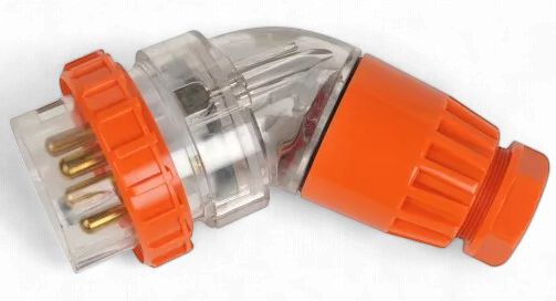 4 Pin 10A Industrial Angled plug IP66 TESTP410