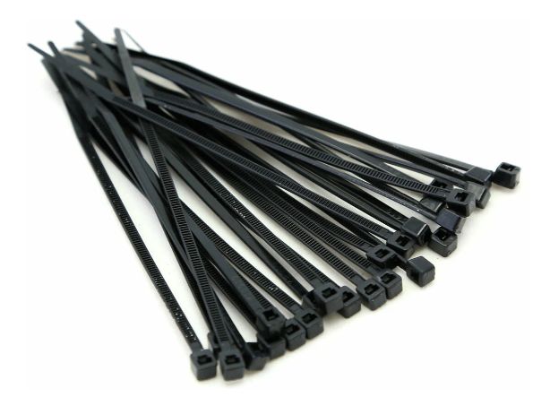 Nylon Cable Ties 200mm x 3.6mm Black Pack of 100 CT200