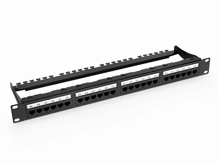 Universal Terminal Rack mount Patch Panel 1RU Cat5E 24 port STKPPC524