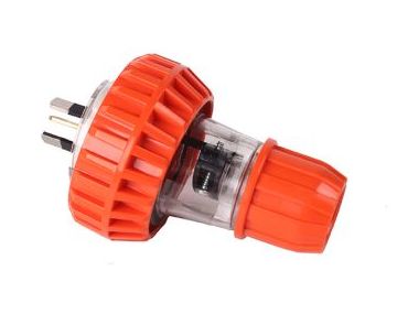 3 Flat Pin 15A Industrial Plug Orange TESTP315