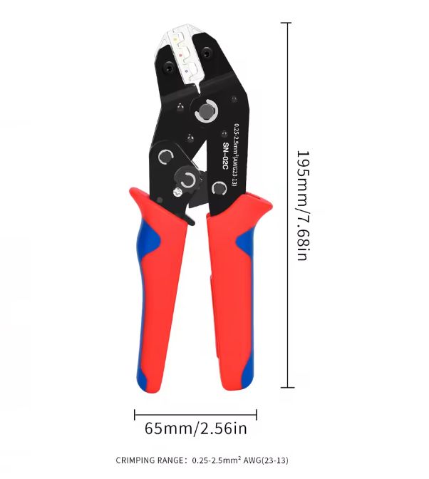 Ratchet Crimper for insulated and non-insulated connectors SN-02C