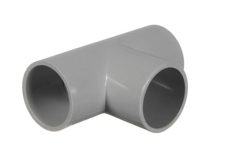 25mm Plain PVC solid TEE Grey ST25C ST25