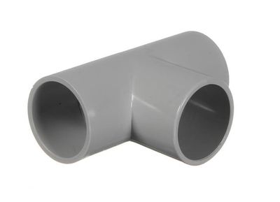 25mm Plain PVC solid TEE Grey ST25C ST25
